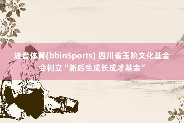 波音体育(bbinSports) 四川省玉阶文化基金会树立“新后生成长成才基金”
