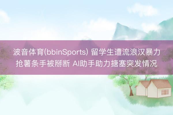 波音体育(bbinSports) 留学生遭流浪汉暴力抢薯条手被掰断 AI助手助力搪塞突发情况