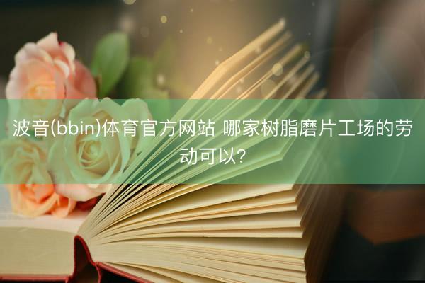 波音(bbin)体育官方网站 哪家树脂磨片工场的劳动可以？