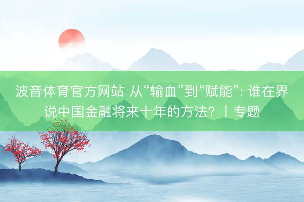 波音体育官方网站 从“输血”到“赋能”: 谁在界说中国金融将来十年的方法? 丨专题