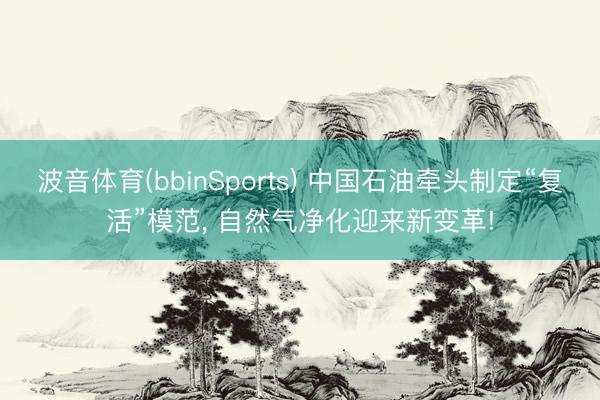 波音体育(bbinSports) 中国石油牵头制定“复活”模范， 自然气净化迎来新变革!