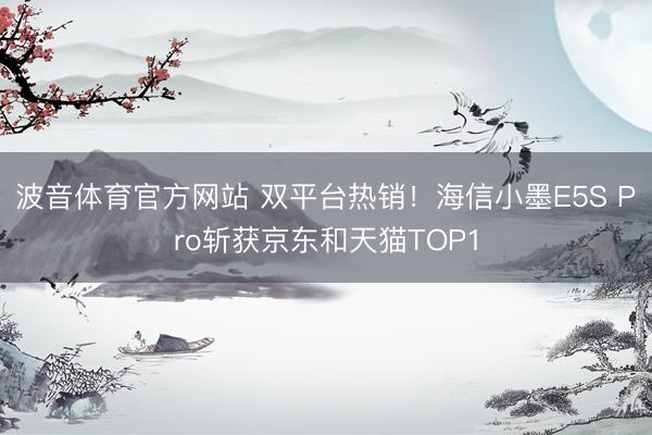 波音体育官方网站 双平台热销!海信小墨E5S Pro斩获京东和天猫TOP1